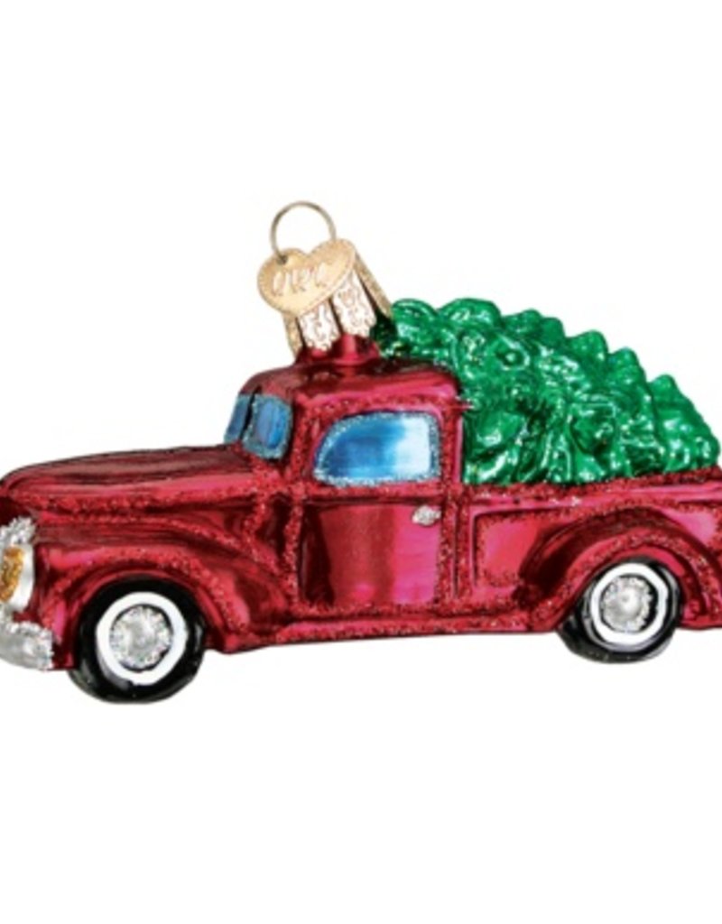 OLD WORLD CHRISTMAS OLD TRUCK WITH TREE