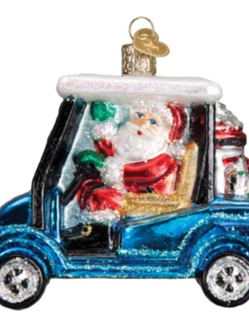 OLD WORLD CHRISTMAS GOLF CART SANTA