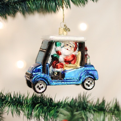 OLD WORLD CHRISTMAS GOLF CART SANTA OLD WORLD CHRISTMAS GOLF CART SANTA