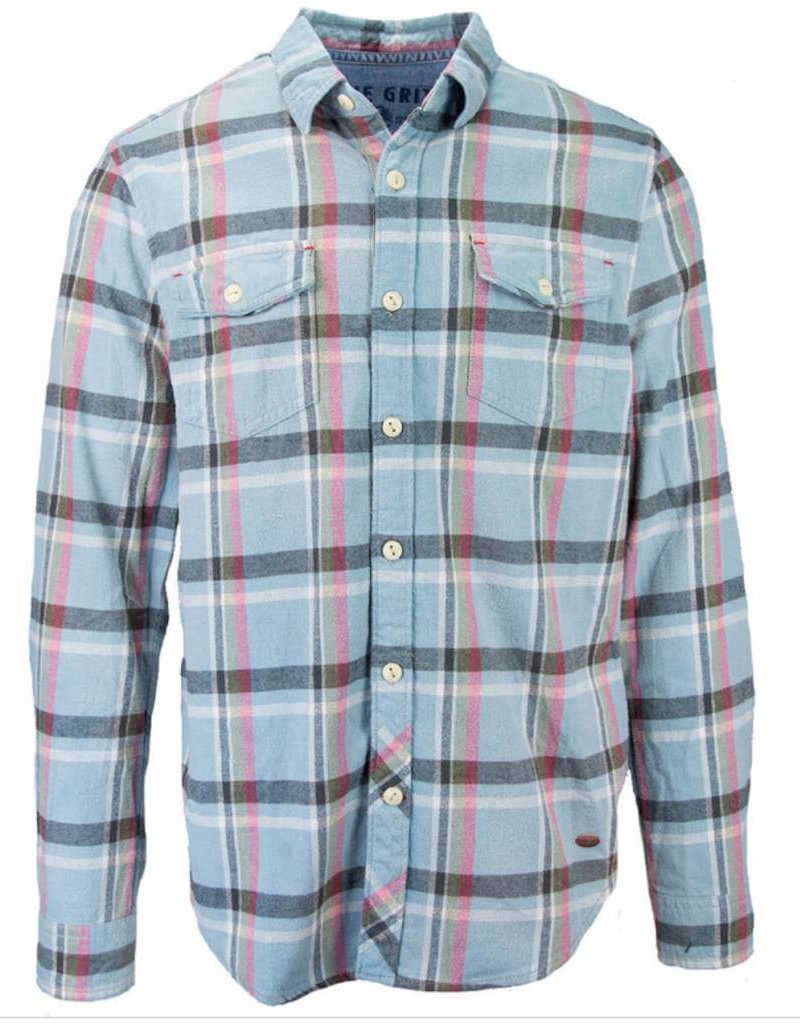 TRUE GRIT TAHOE PLAID L/S POCKET SHIRT
