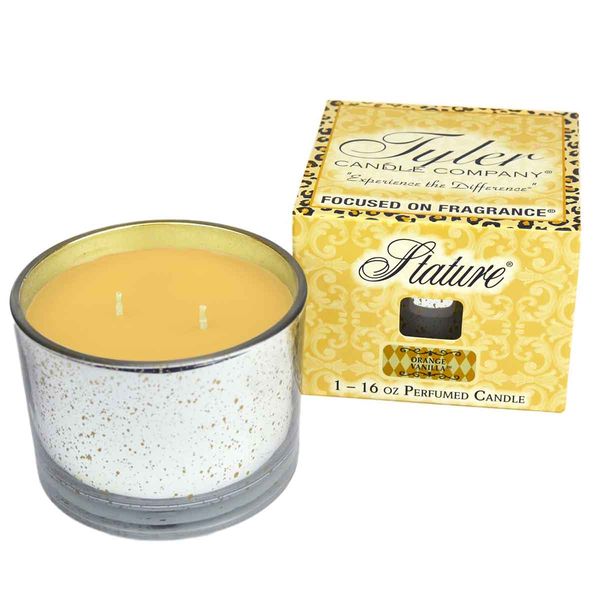 TYLER CANDLES 16 OZ STATURE PLATINUM ON GOLD TYLER CANDLES 16 OZ STATURE PLATINUM ON GOLD