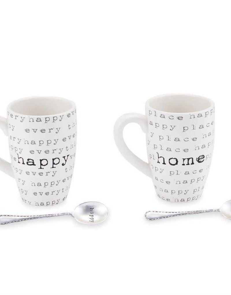 MUD PIE HAPPY HOME MUG SET