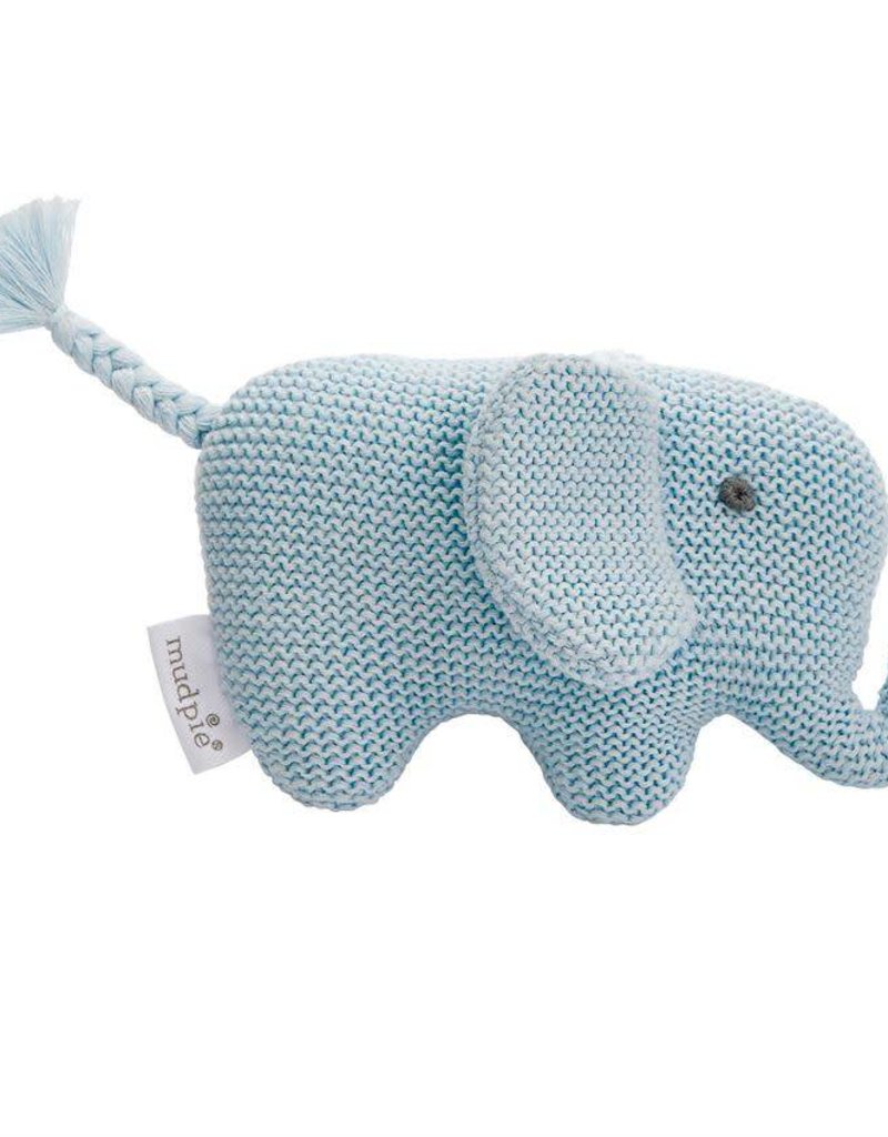 MUD PIE KNIT ELEPHANT RATTLE