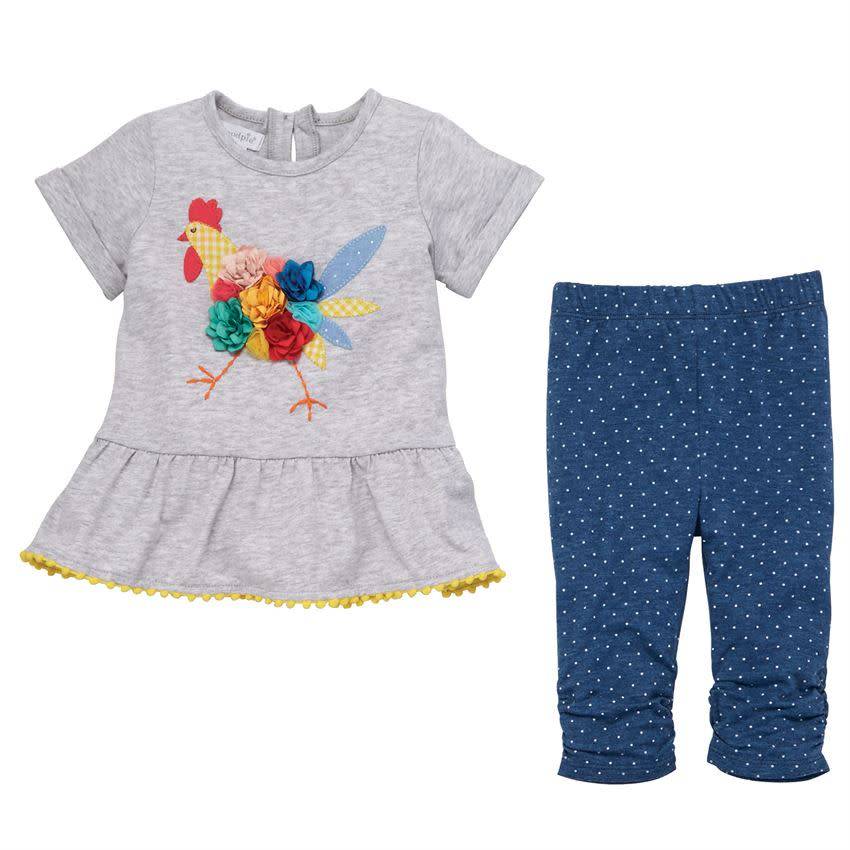 MUD PIE CHICKEN TUNIC & CAPRI SET MUD PIE CHICKEN TUNIC & CAPRI SET