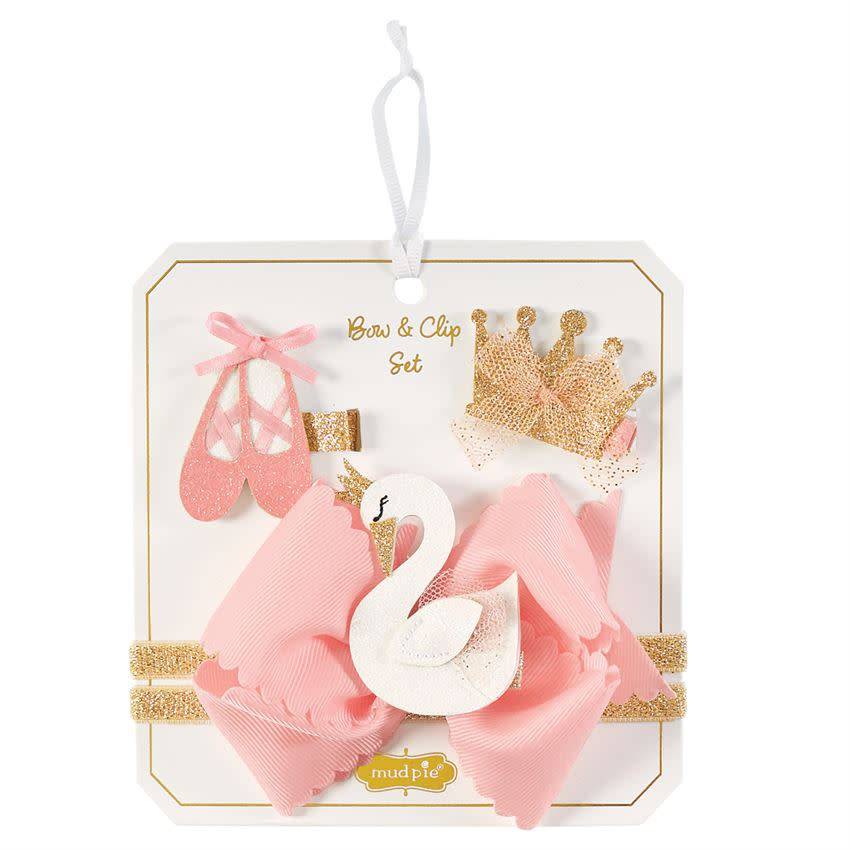 MUD PIE SWAN 3 IN 1 BOW SET MUD PIE SWAN 3 IN 1 BOW SET