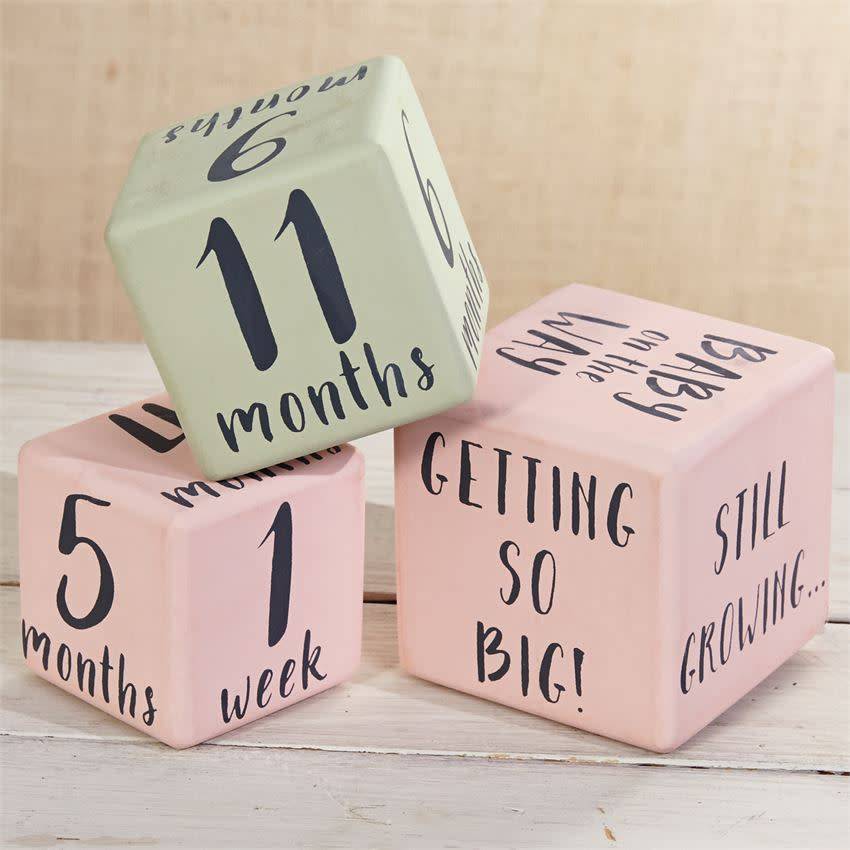 MUD PIE GIRL MILESTONE BLOCKS MUD PIE GIRL MILESTONE BLOCKS