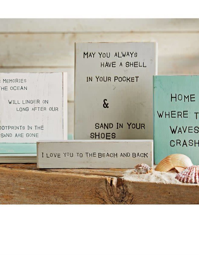 MUD PIE CARVED WOOD BEACH PLAQUE