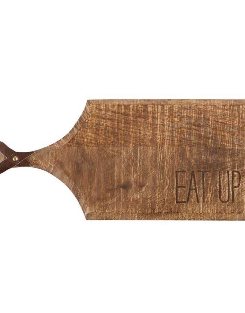 MUD PIE WOOD & LEATHER PADDLE BOARDS