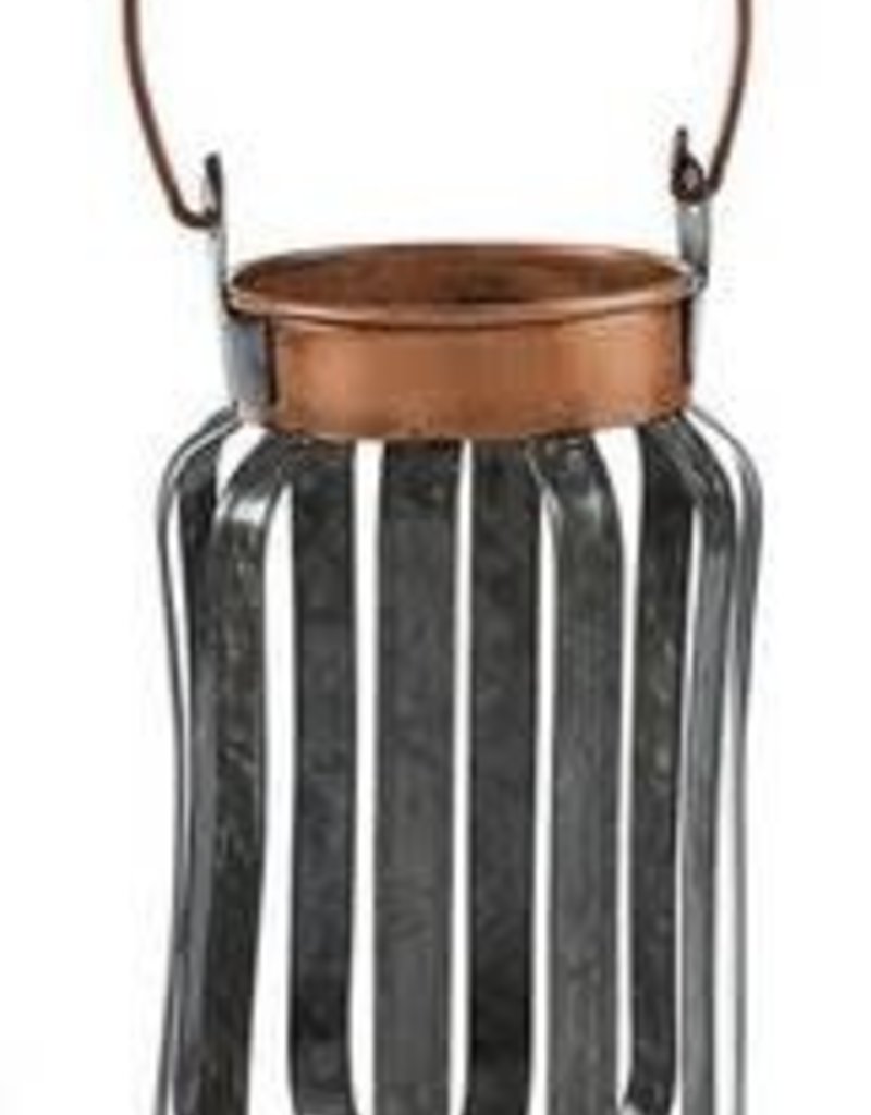 MUD PIE TIN & COPPER MINI STRAPPING LANTERNS