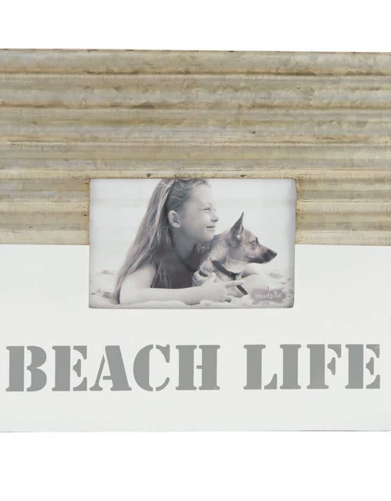 MUD PIE BEACH LIFE TIN & ENAMEL FRAME