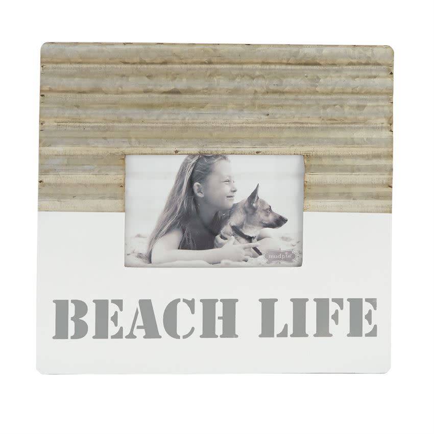 MUD PIE BEACH LIFE TIN & ENAMEL FRAME MUD PIE BEACH LIFE TIN & ENAMEL FRAME