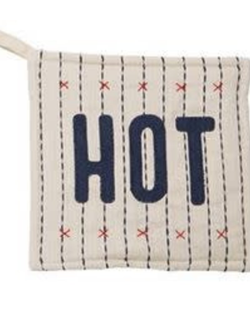 MUD PIE STRIPED BISTRO POT HOLDERS