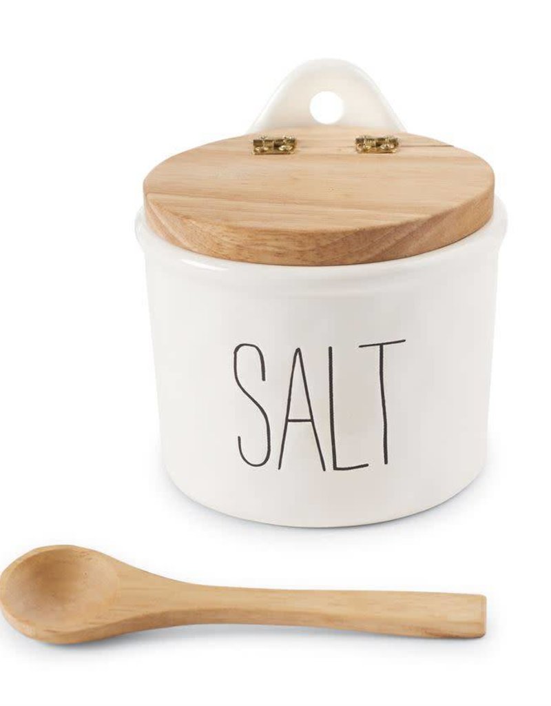 MUD PIE BISTRO SALT CELLAR & SPOON SET