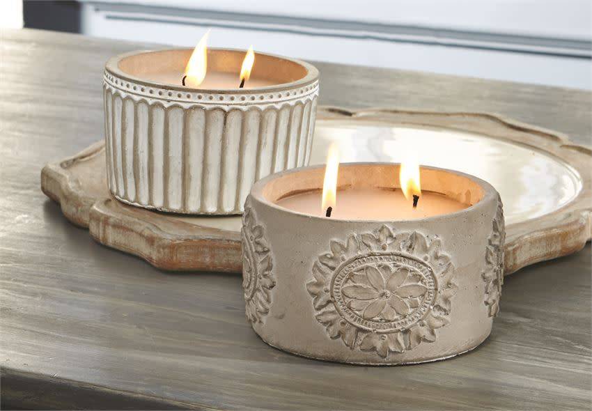 MUD PIE CONCRETE CITRONELLA CANDLES MUD PIE CONCRETE CITRONELLA CANDLES