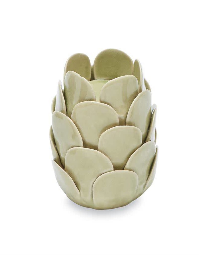 MUD PIE SAGE STONEWARE VOTIVE HOLDER