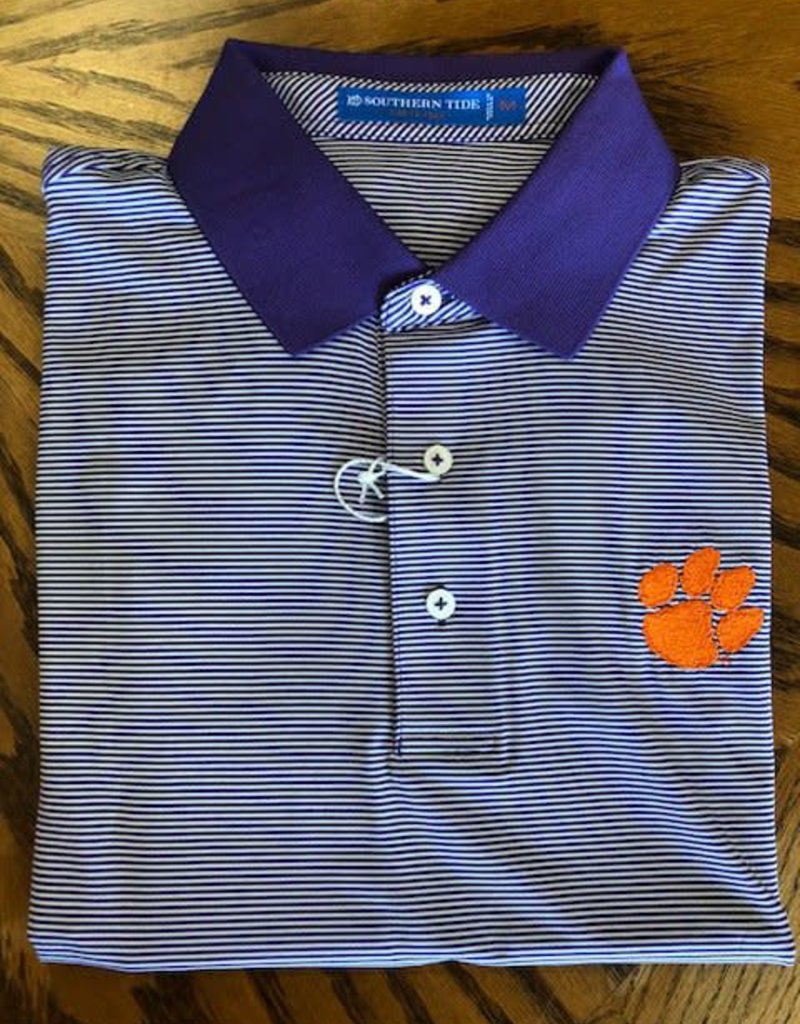 SOUTHERN TIDE GAMEDAY FEEDER STRIPE POLO