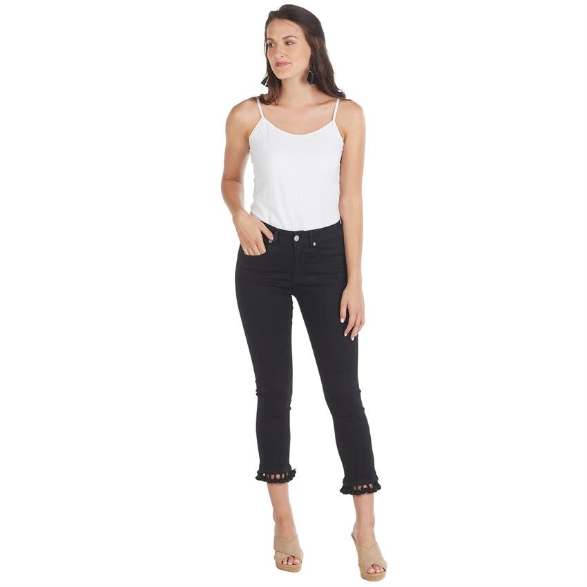 MUD PIE HARRISON TASSEL JEANS- BLACK MUD PIE HARRISON TASSEL JEANS- BLACK