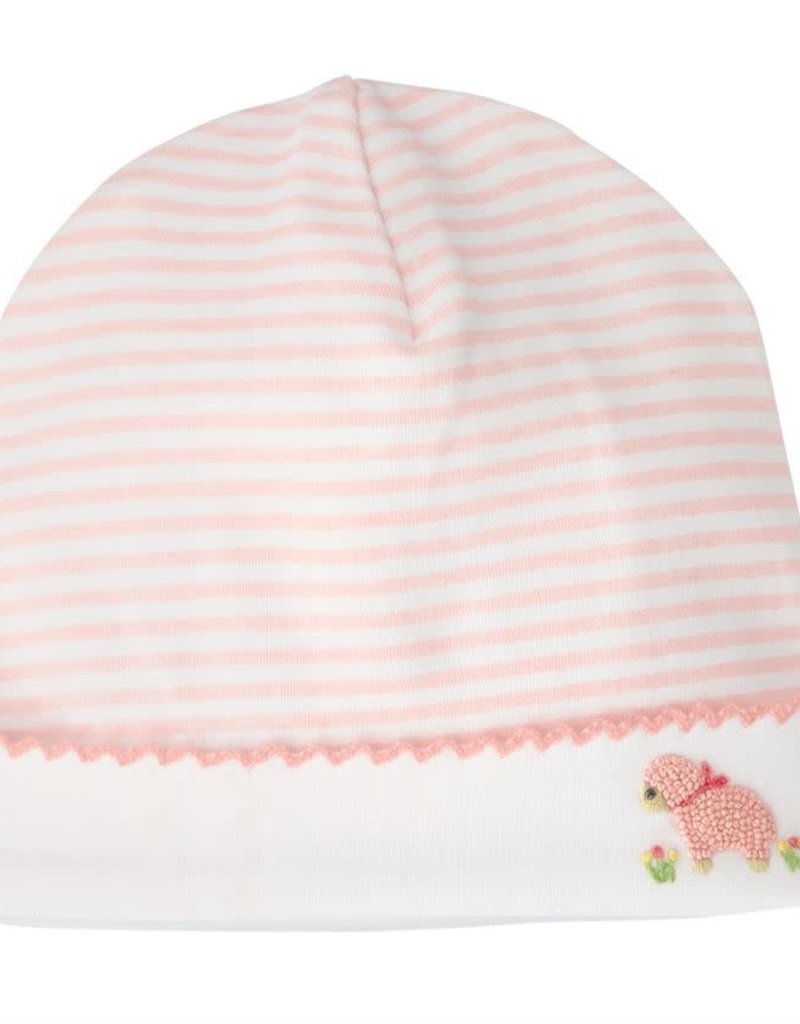 MUD PIE FRENCH KNOTPINK LAMB CAP