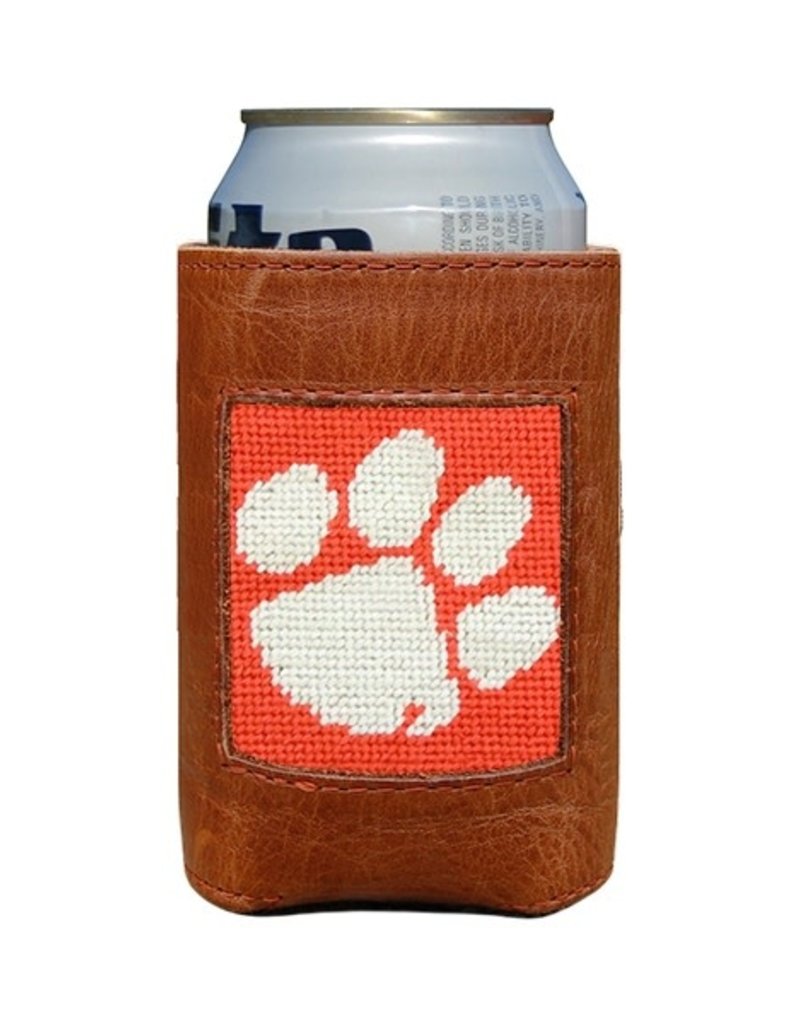SMATHERS & BRANSON COLLEGIATE CAN COOLER CLEMSON- WHITE & ORANGE