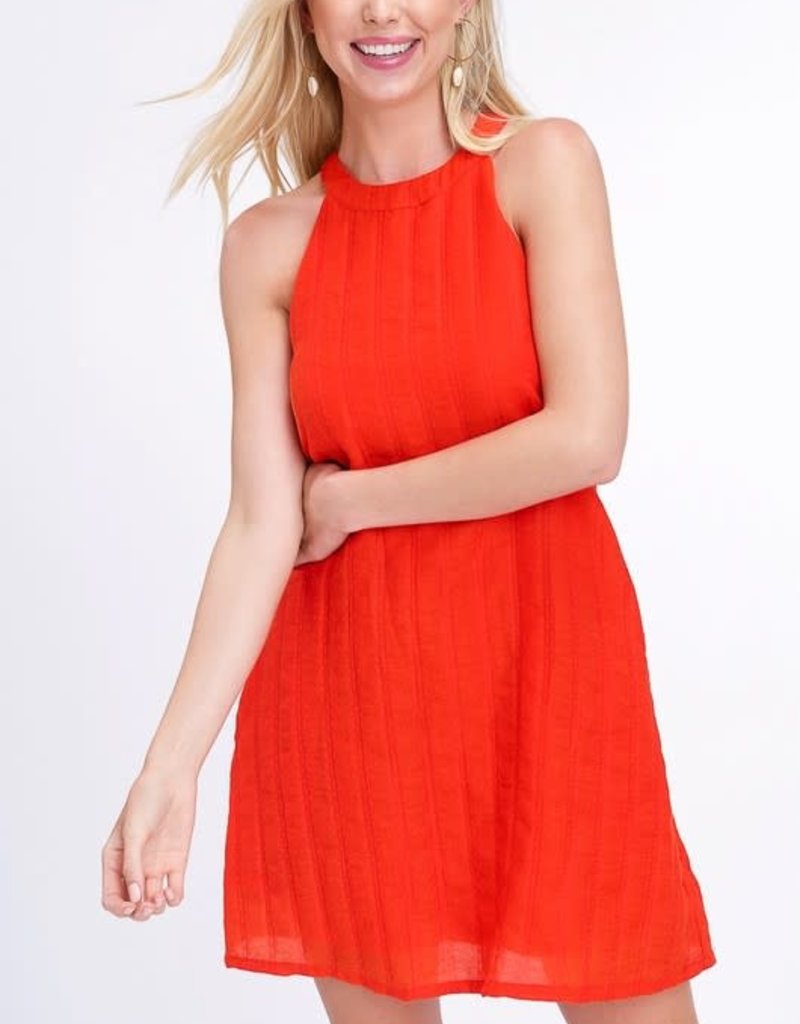 HALTER DRESS WITH CUT OUT BACK