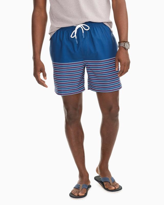 SOUTHERN TIDE FIREWORKS STRIPE SWIM TRUNK SOUTHERN TIDE FIREWORKS STRIPE SWIM TRUNK