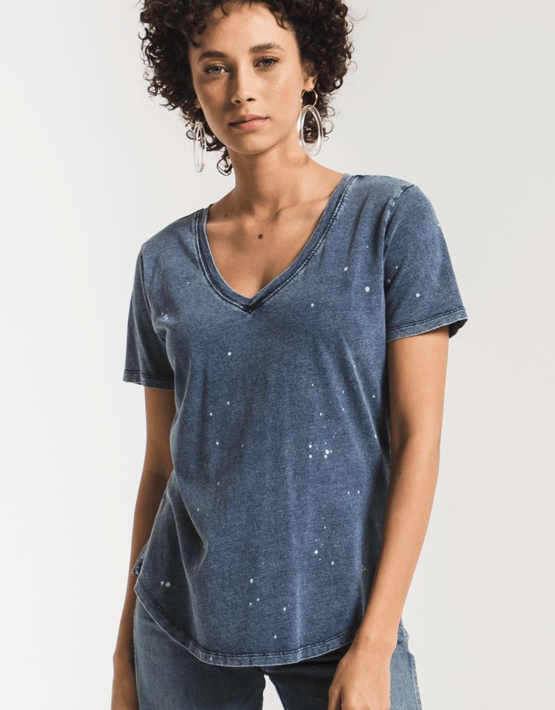 Z SUPPLY THE JERSEY DENIM V-NECK