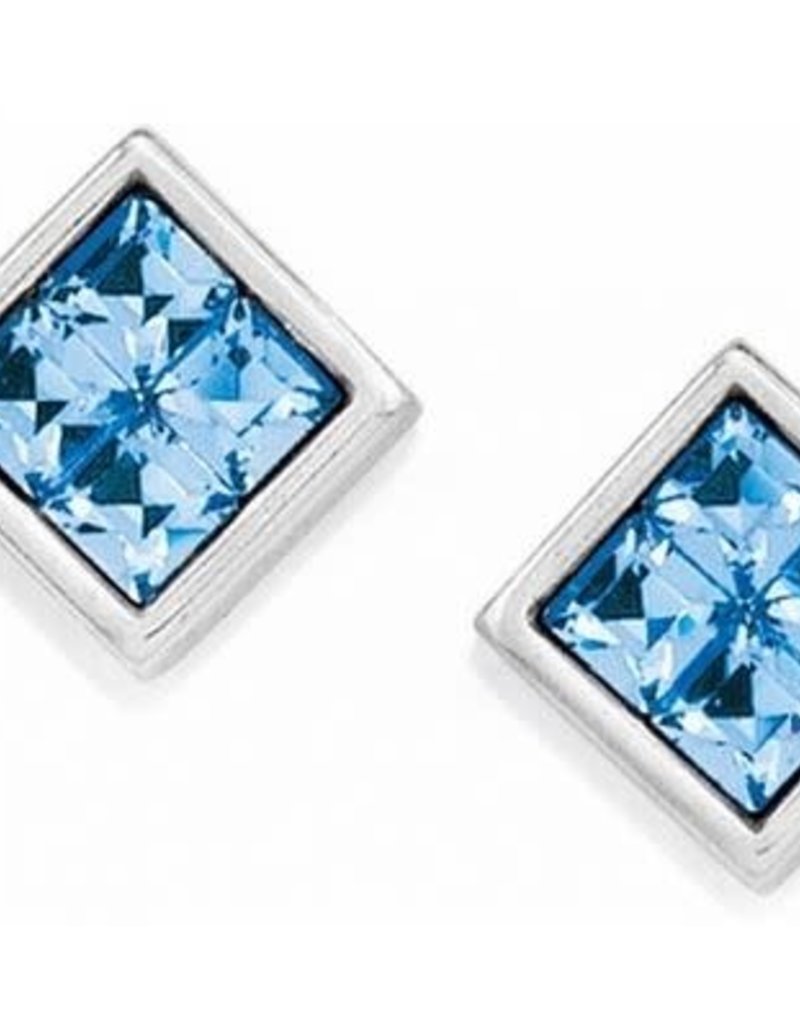 BRIGHTON SPECTRUM MINI POST EARRINGS- SILVER BLUE