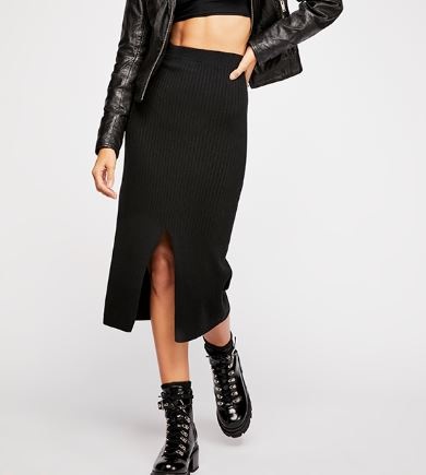 FREE PEOPLE SKYLINE MIDI SKIRT FREE PEOPLE SKYLINE MIDI SKIRT