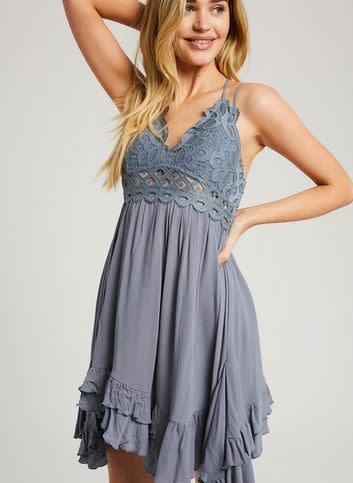SCALLOP LACE BRALETTE DRESS SCALLOP LACE BRALETTE DRESS