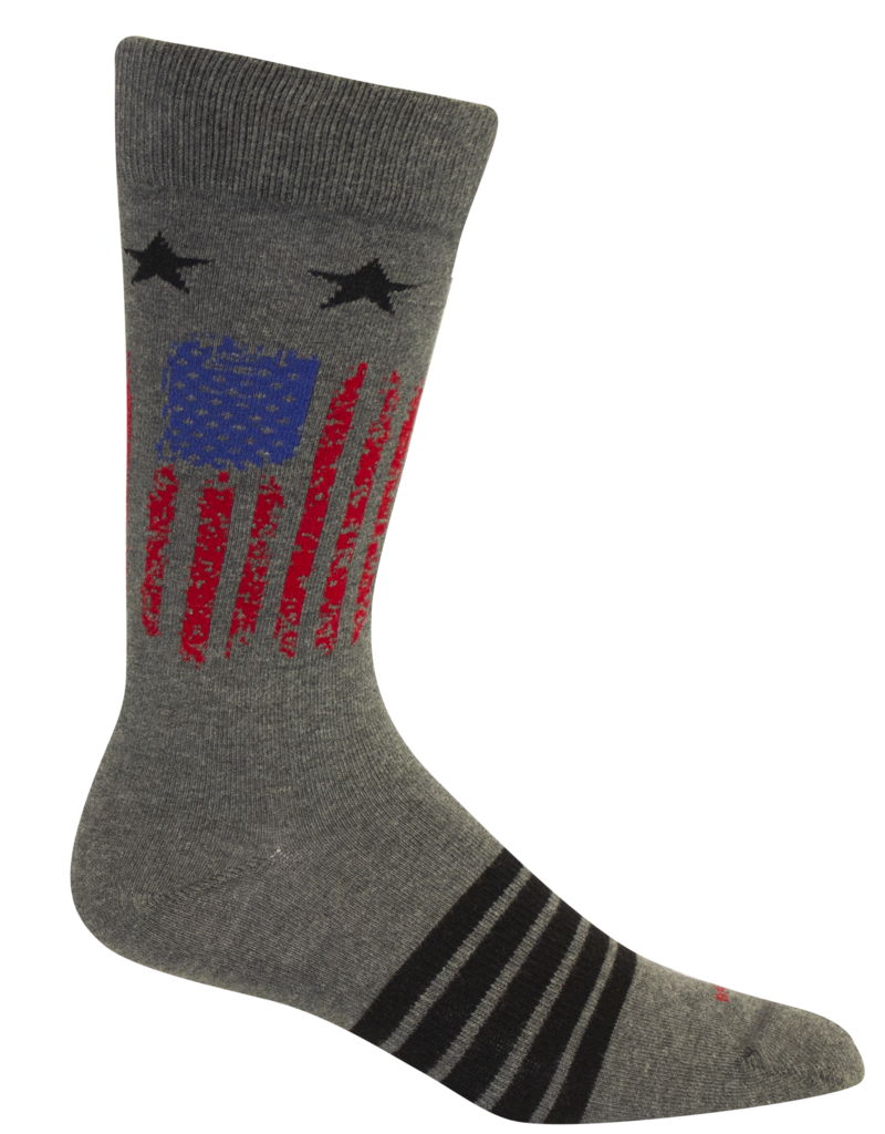 BROWN DOG HOSIERY ALAMANCE FLAG- GREY