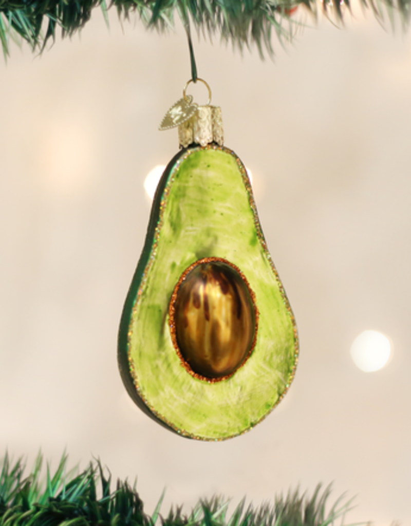 OLD WORLD CHRISTMAS avocado ornament