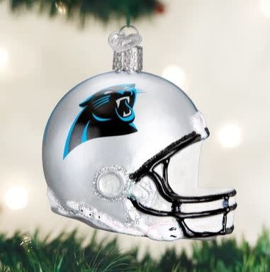 OLD WORLD CHRISTMAS carolina panthers helmet ornament OLD WORLD CHRISTMAS carolina panthers helmet ornament