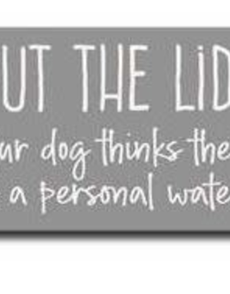 please put the lid down 5x16 sign