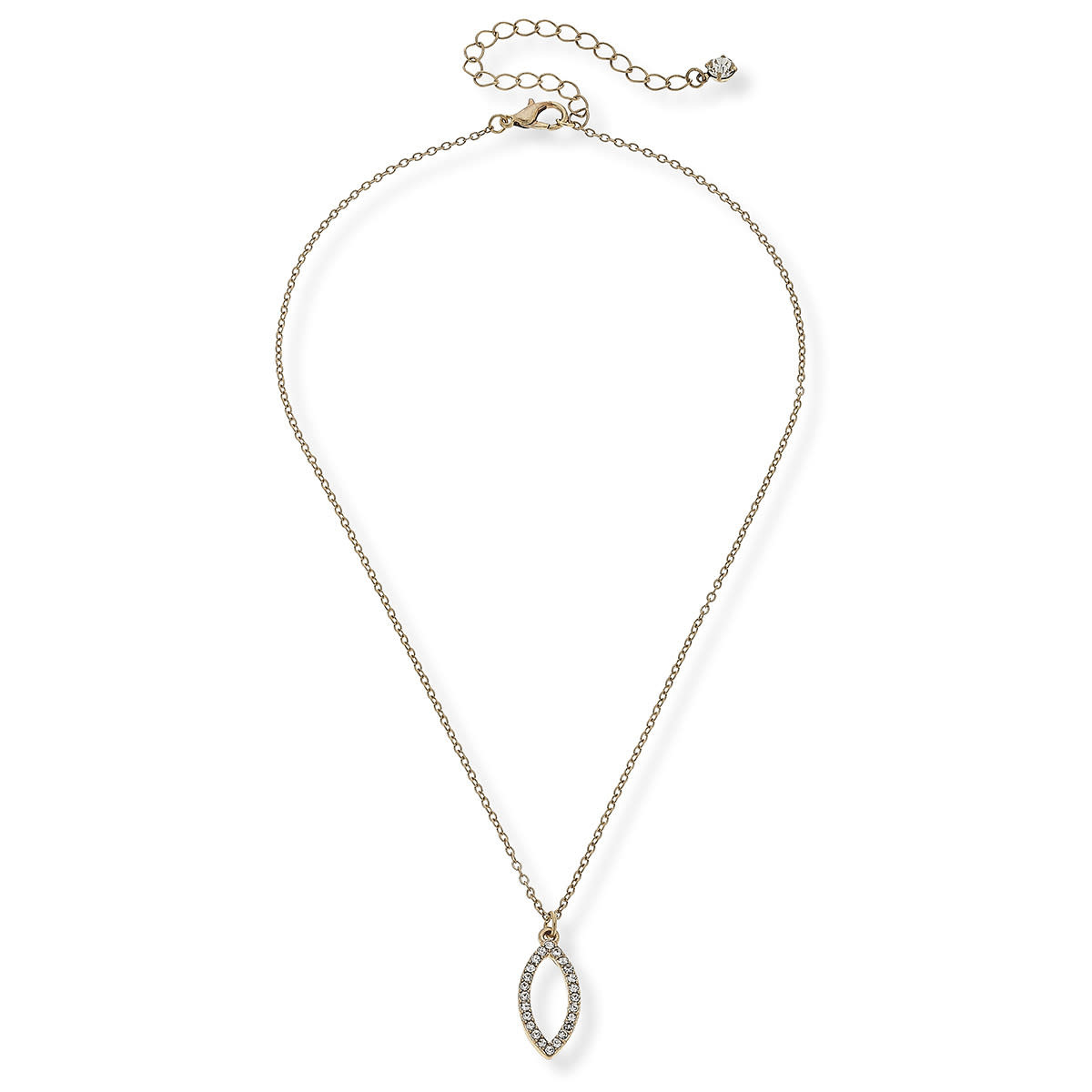 CANVAS lila pave necklace in worn gold CANVAS lila pave necklace in worn gold