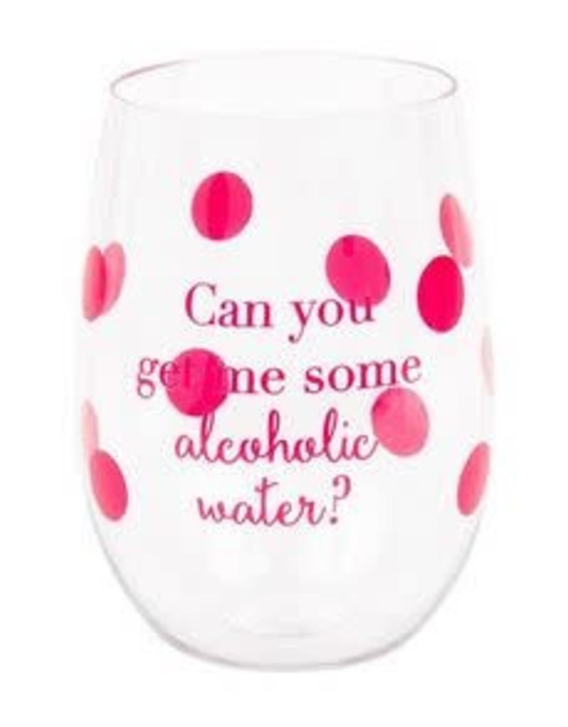 alcoholic water acrylic wine glass set