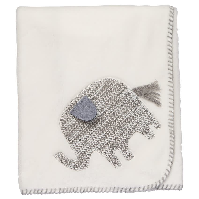 MUD PIE ELEPHANT FLEECE BLANKET MUD PIE ELEPHANT FLEECE BLANKET