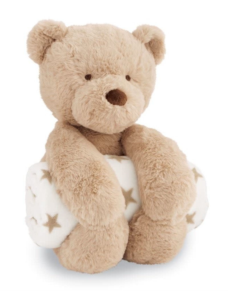 MUD PIE PLUSH BEAR WITH BLANKET