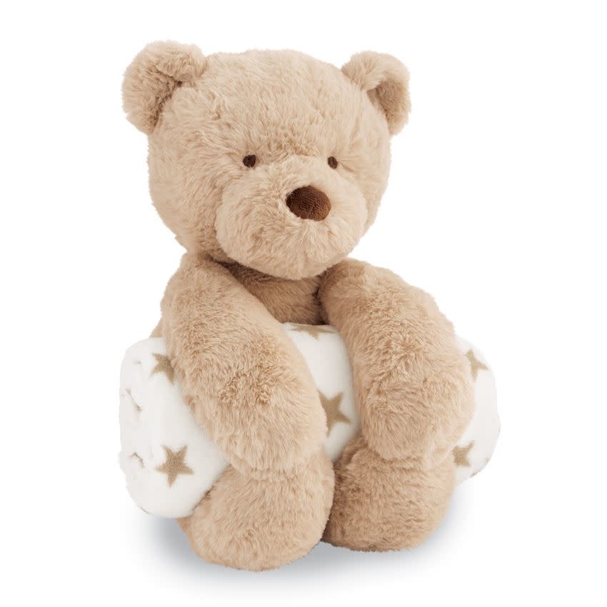 MUD PIE PLUSH BEAR WITH BLANKET MUD PIE PLUSH BEAR WITH BLANKET
