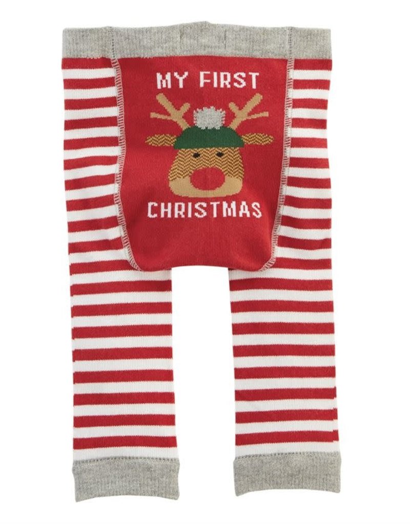 MUD PIE CHRISTMAS KNITTED LEGGINGS 0-6 MONTHS