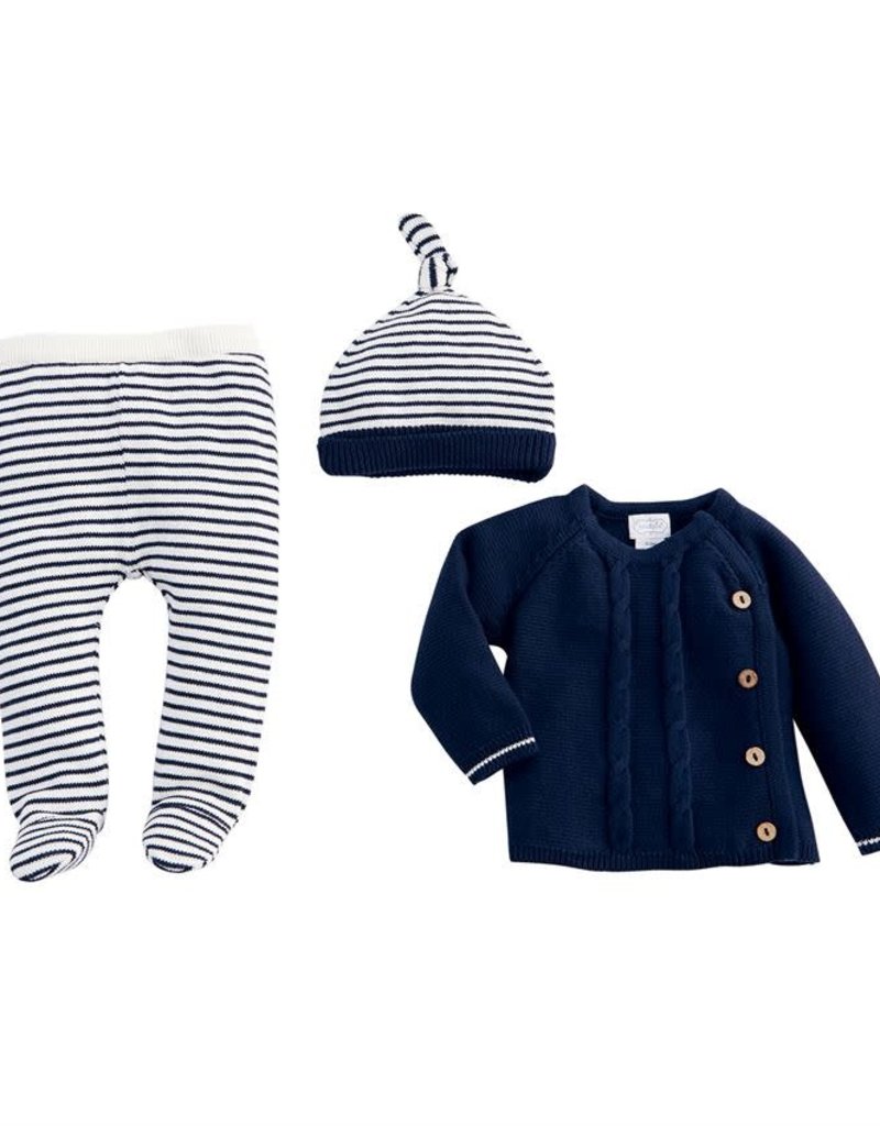 MUD PIE NAVY TAKE-ME HOME SET