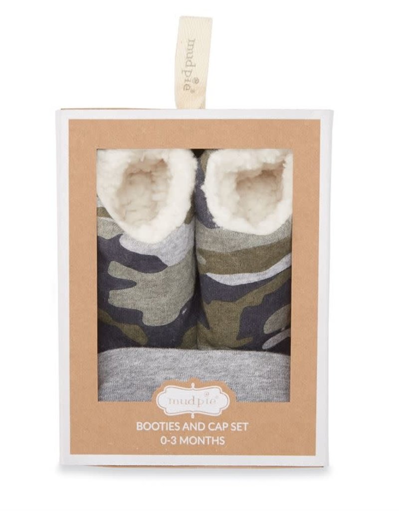 MUD PIE Camo Cap & Booties Set
