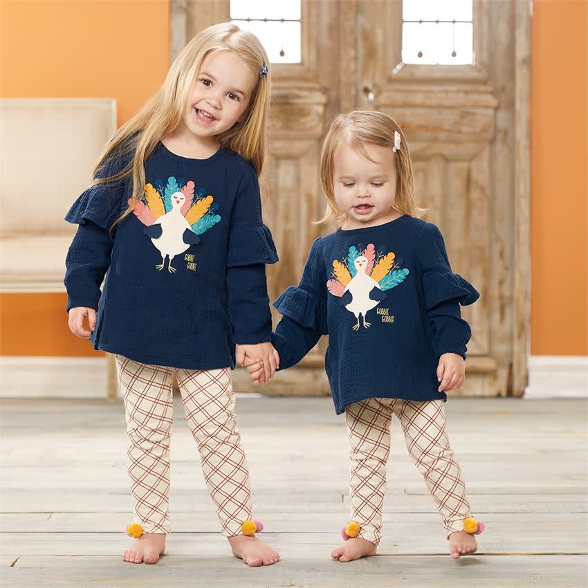 MUD PIE TURKEY TUNIC & LEGGING SET MUD PIE TURKEY TUNIC & LEGGING SET