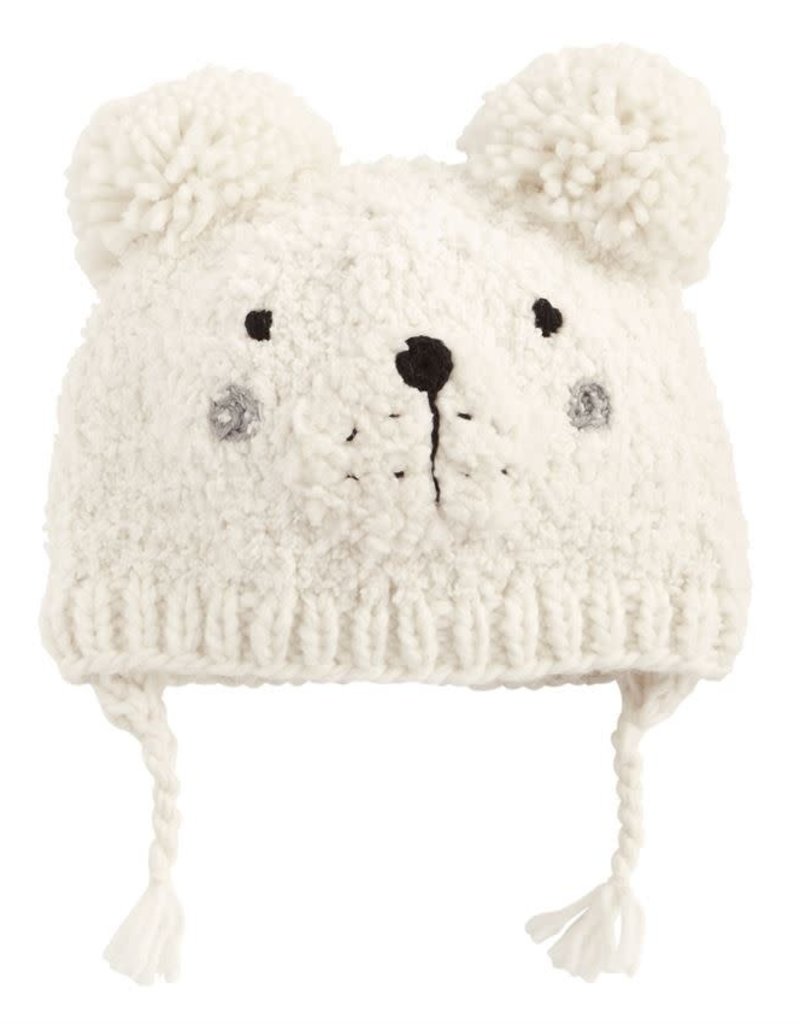 MUD PIE WHITE BEAR KNITTED HAT