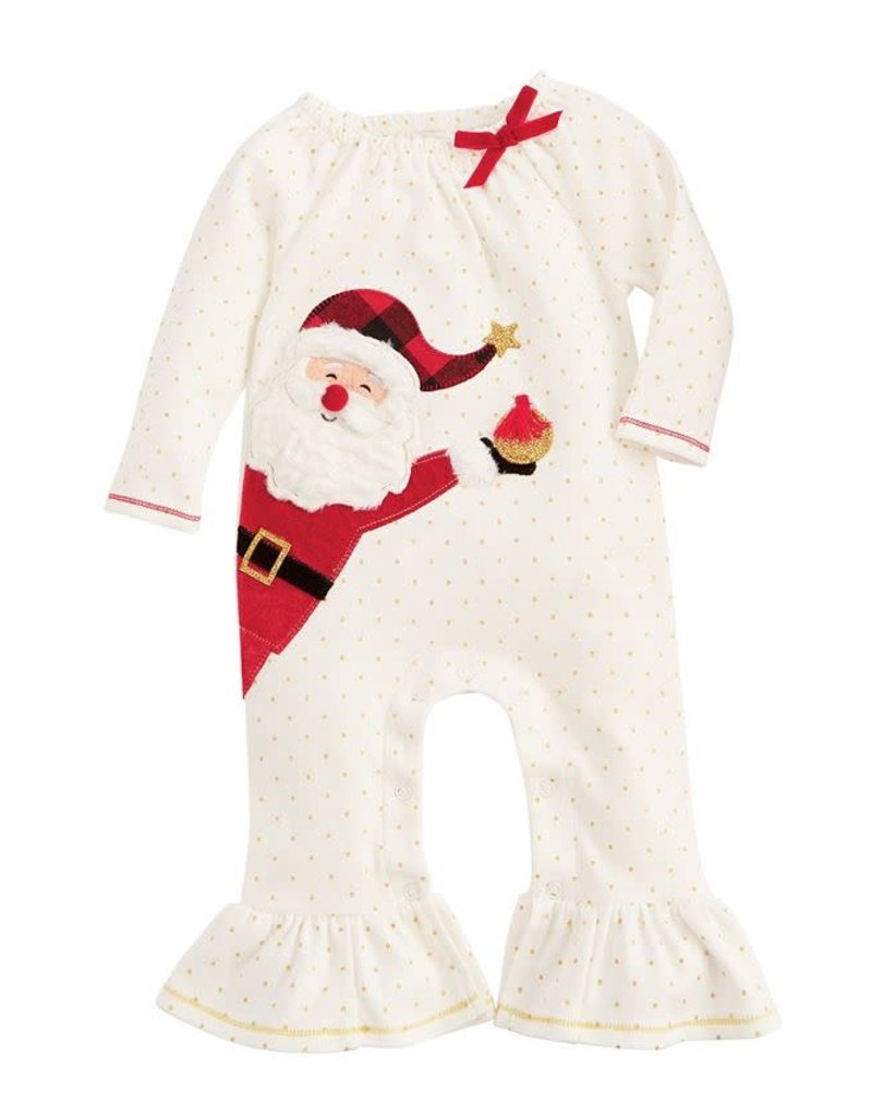 MUD PIE ALPINE SANTA RUFFLE ONE-PIECE