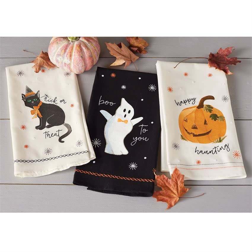 MUD PIE HALLOWEEN SEQUIN HAND TOWELS MUD PIE HALLOWEEN SEQUIN HAND TOWELS
