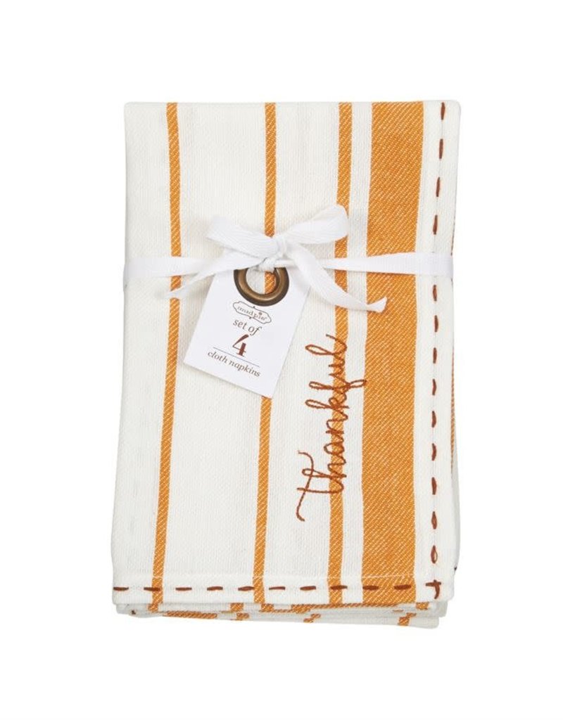 MUD PIE THANKFUL CLOTH NAPKIN SET