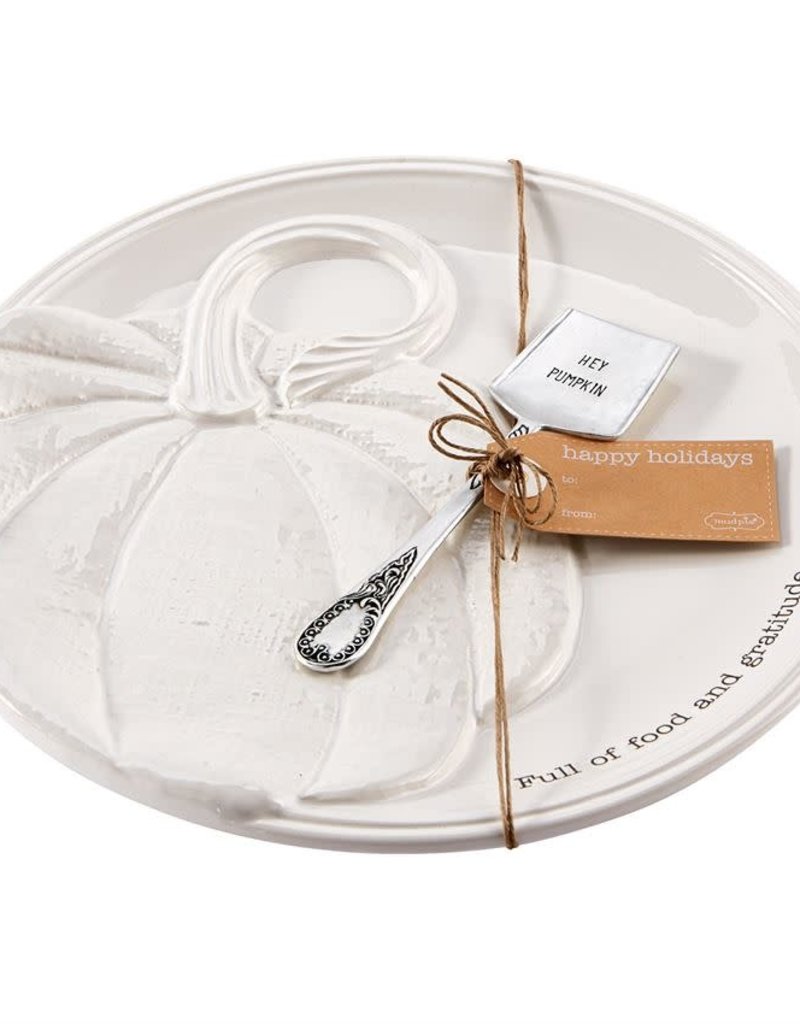 MUD PIE ROUND PUMPKIN PLATTER SET