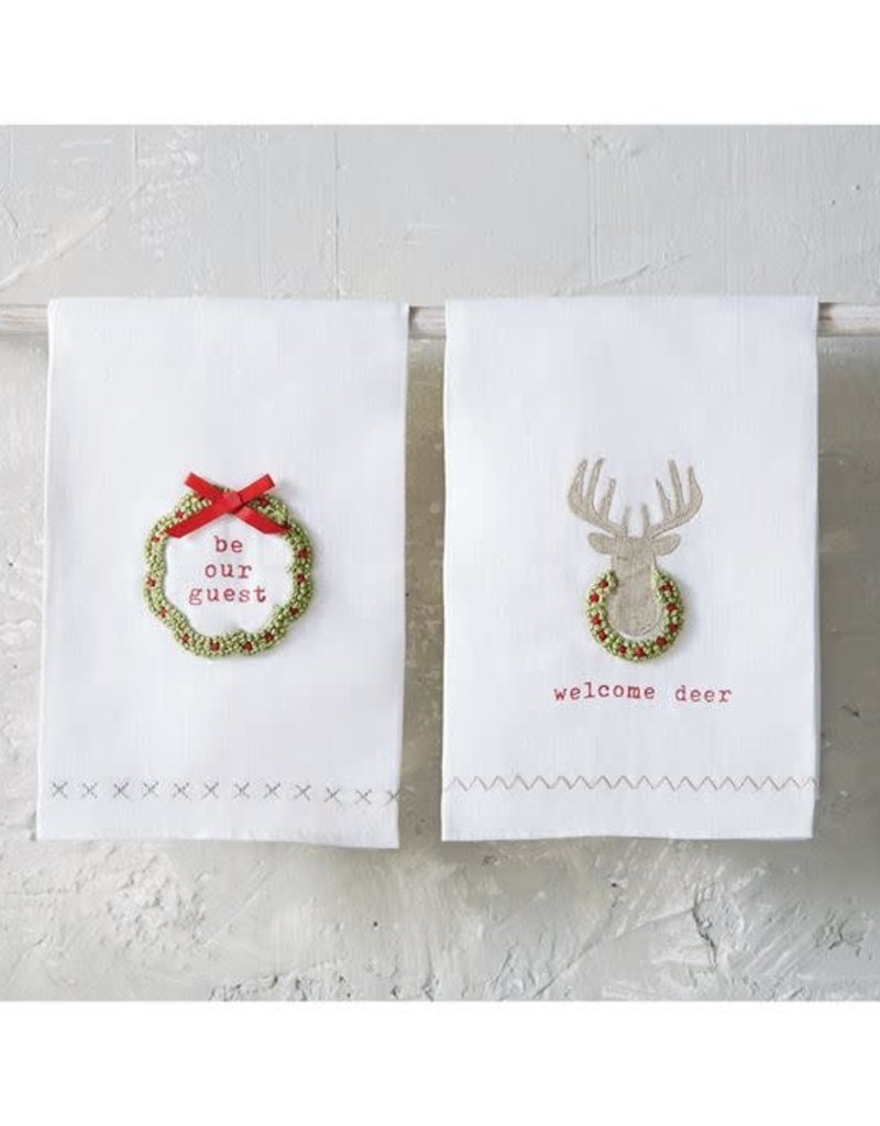 MUD PIE LODGE FRENCH KNOT TOWELS