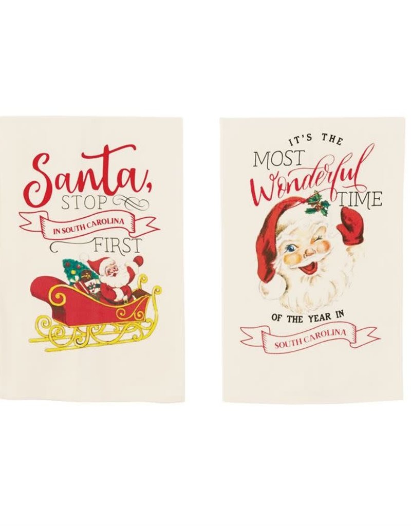 MUD PIE NORTH CAROLINA CHRISTMAS TOWELS