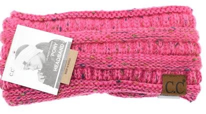 C.C BEANIES OMBRE RIBBED FLECKED PONYTAIL HEADBAND C.C BEANIES OMBRE RIBBED FLECKED PONYTAIL HEADBAND